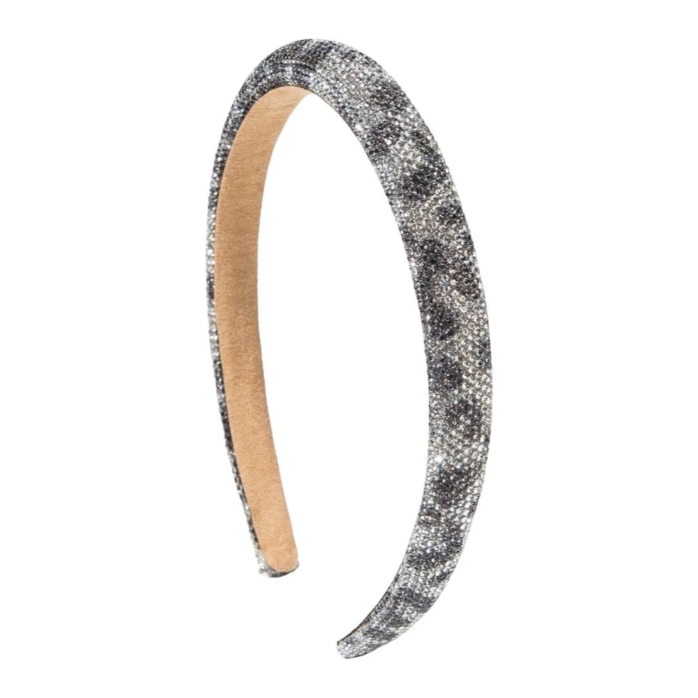 Sparkly Rhinestone Headband – Baroque Wide Hairband for Women Rhinestone Headband Axl Black