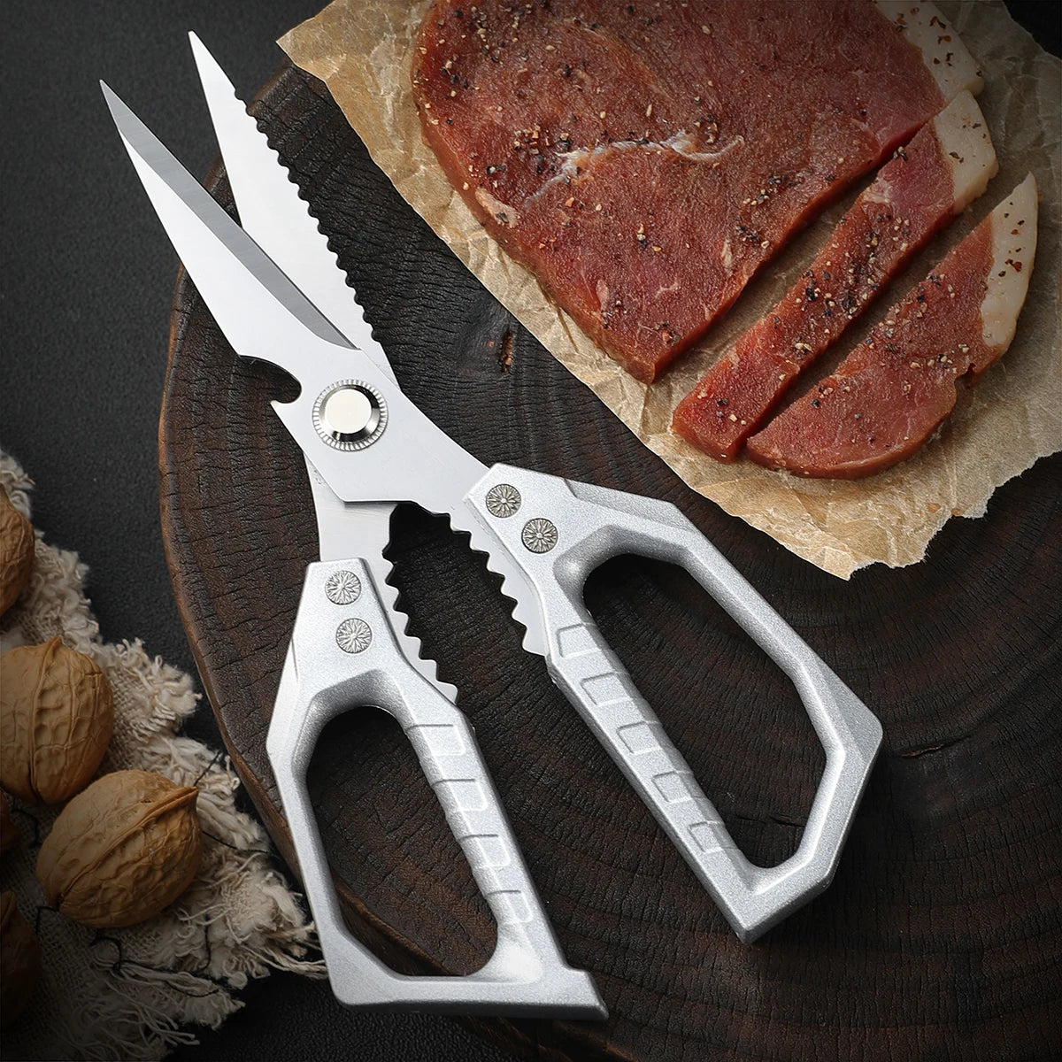 Stainless Steel Kitchen Shears – Heavy-Duty Meat & Poultry Scissors Kitchen Shears Axl