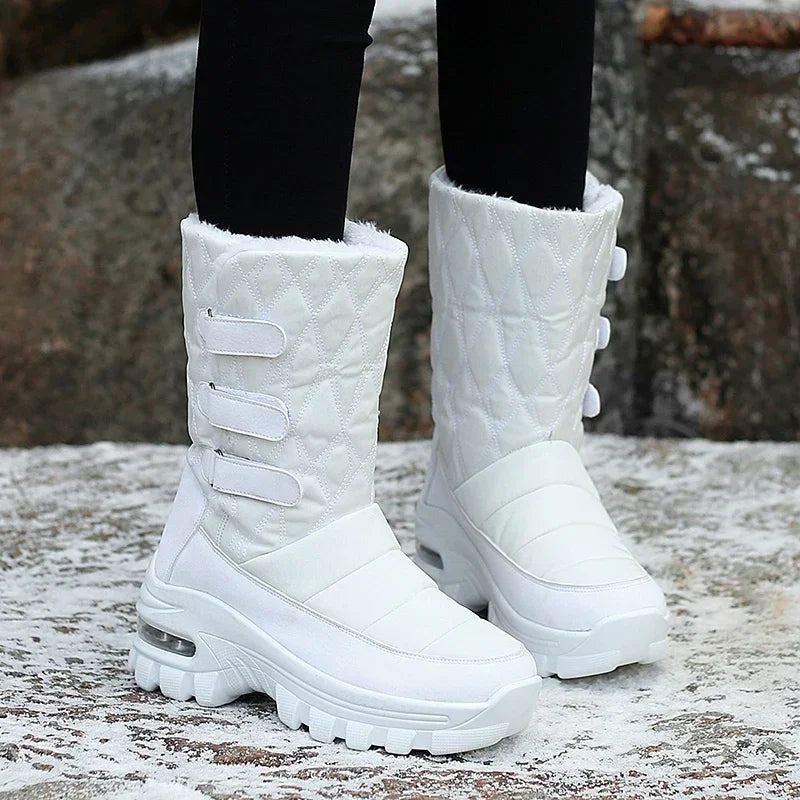 Women's Waterproof Snow Boots – Anti-Slip Plush Platform Women's Snow Boots Axl
