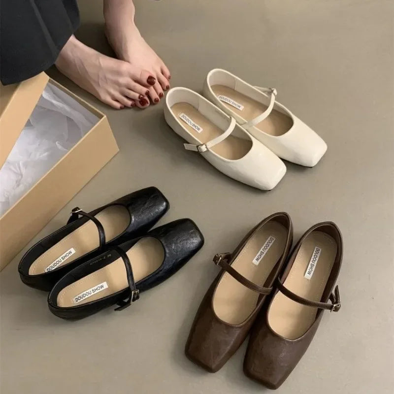 Women's Square Toe Mary Jane Flats – Party & Wedding Shoes Mary Jane Flats Axl