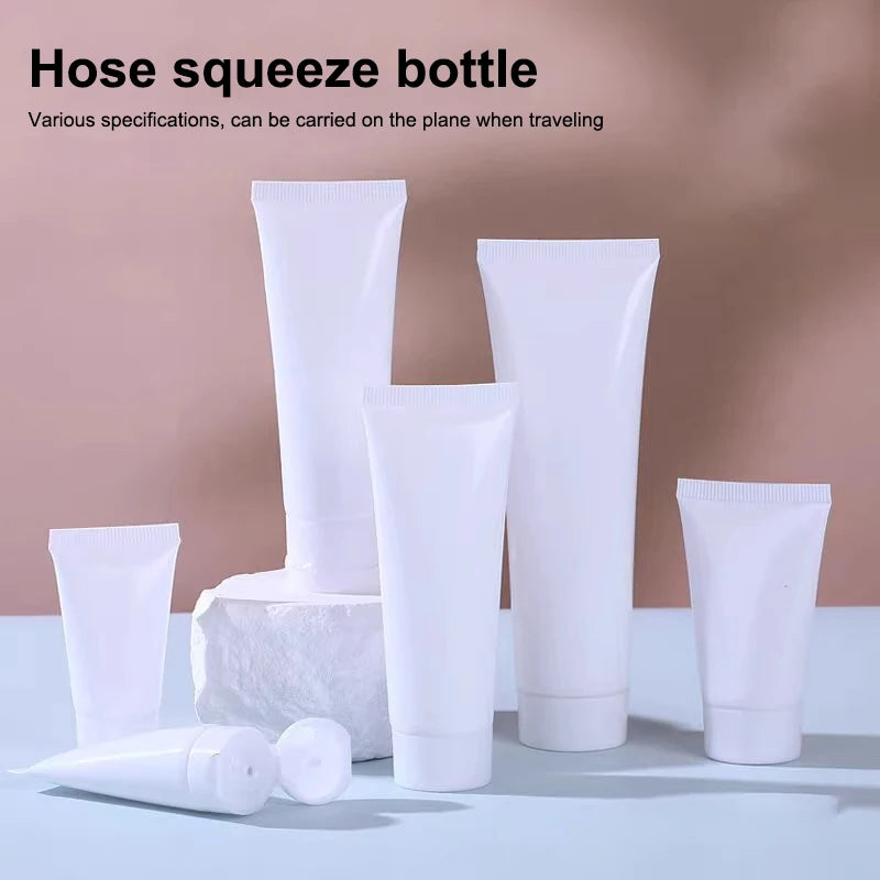 10-Pack Empty Refillable Squeeze Tubes | Flip Top 15–100ml Refillable Cosmetic Tubes Axl