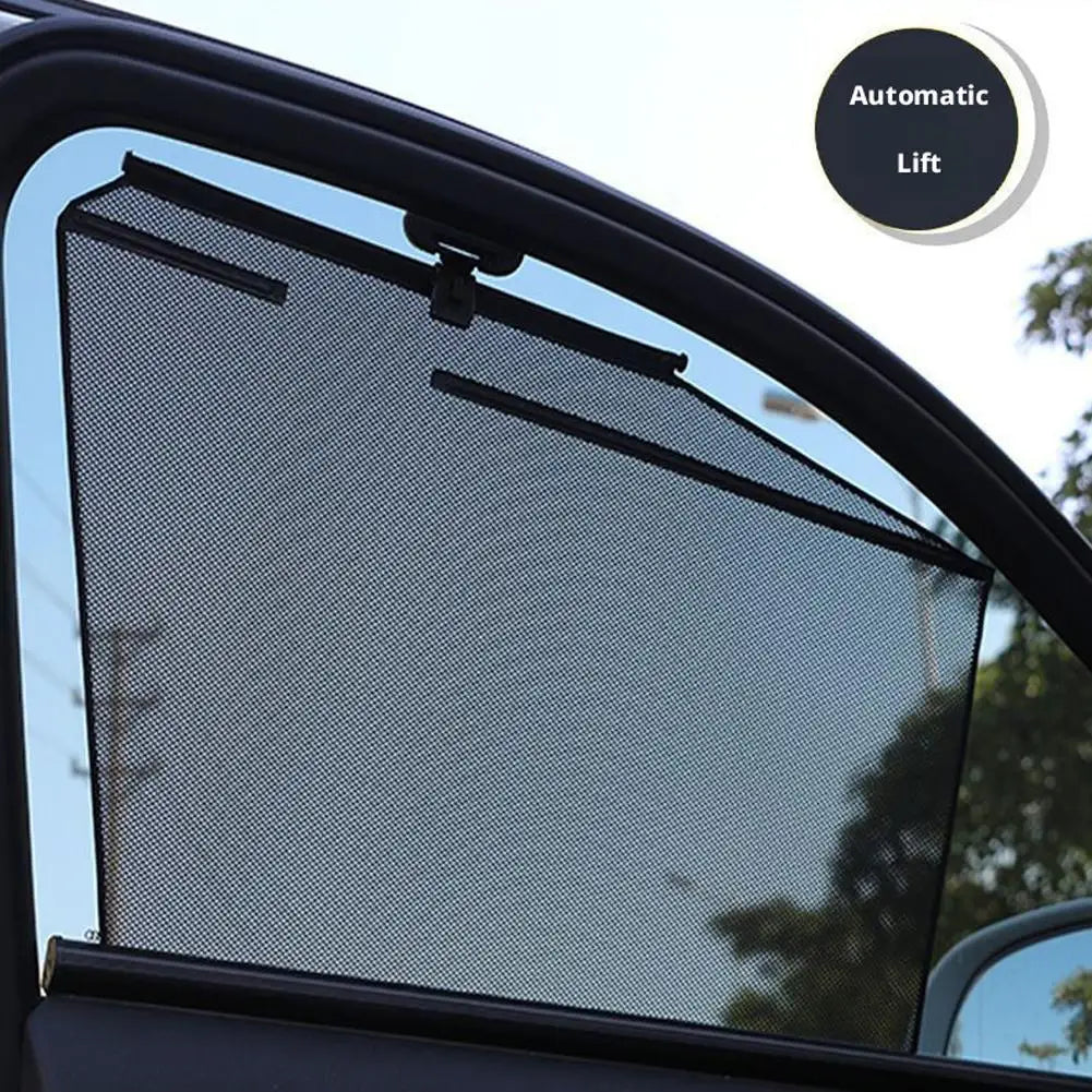 Retractable Car Side Window Sunshade | UV & Heat Shield Car Window Sunshade Axl