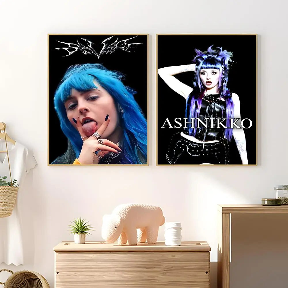 Ashnikko Poster HD Waterproof PVC Wall Sticker | Fan Decor Wall Poster Sticker Axl