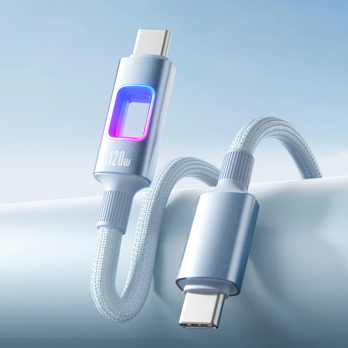 USB-C 120W PD Fast Charging Cable 1.5m/2m – MacBook iPad USB-C Charging Cable Axl Blue 2m