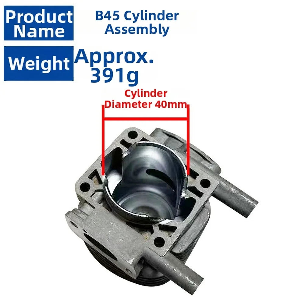 B45 Lawn Mower Cylinder Assembly – 40mm Bore Aluminum Kit Lawn Mower Engine Part Axl