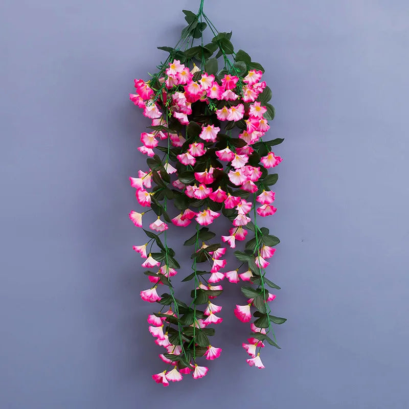 Silk Morning Glory Artificial Flower String 88cm | Wall Hanging Artificial Flower String Axl Pink