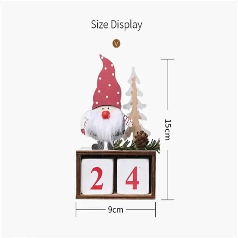Wooden Santa Christmas Advent Calendar Home Decoration Christmas Decoration Axl