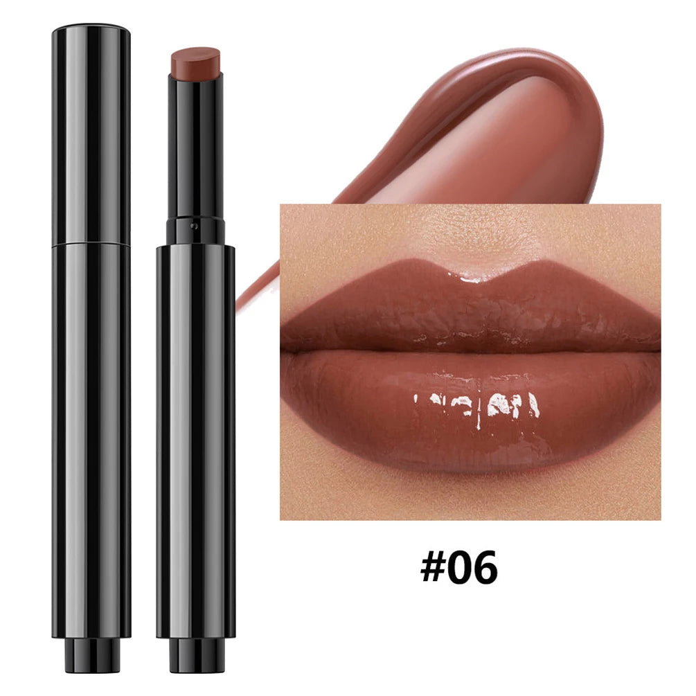 Vegan Mirror Gloss Lipstick – Long-Lasting, Moisturizing, Multi-Color Mirror Gloss Lipstick Axl 06 50pcs with logo