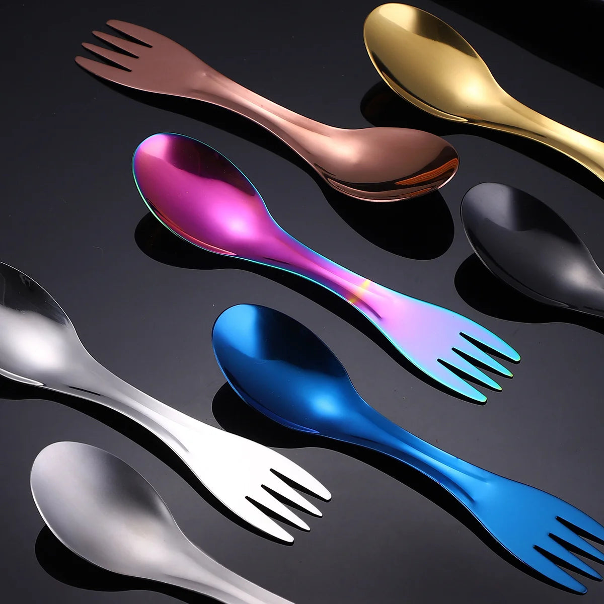 304 Stainless Steel Camping Spork – Multifunctional Fork & Spoon Camping Spork Axl