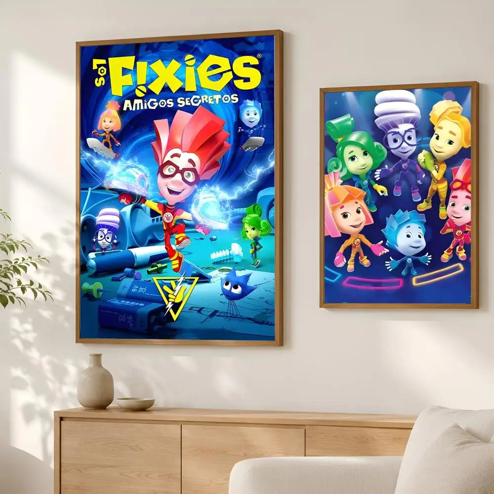 The Fixies Self-Stick HD PVC Wall Poster – Waterproof Decor Wall Art Poster Axl