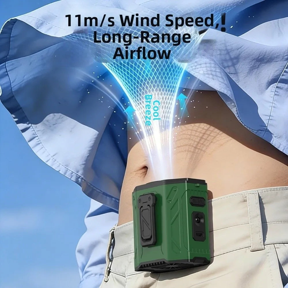 Rechargeable Waist Clip Fan – 100-Speed Wearable Neck & Belt Fan Wearable Clip Fan Axl
