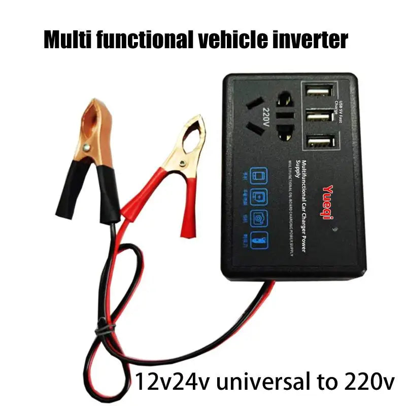 200W Car Power Inverter 12V/24V to 220V with USB Port Car Power Inverter Axl