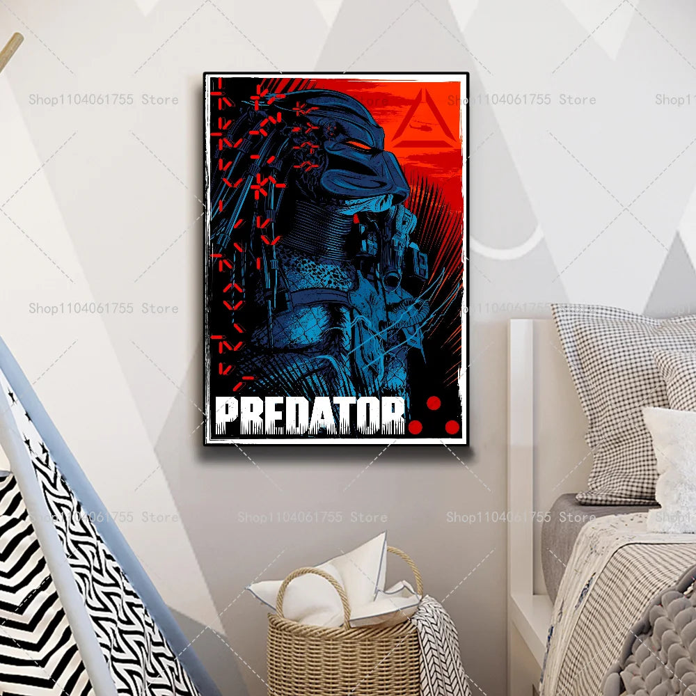 Predator Classic Movie Poster – Self-Adhesive Waterproof Wall Art Movie Wall Poster Axl