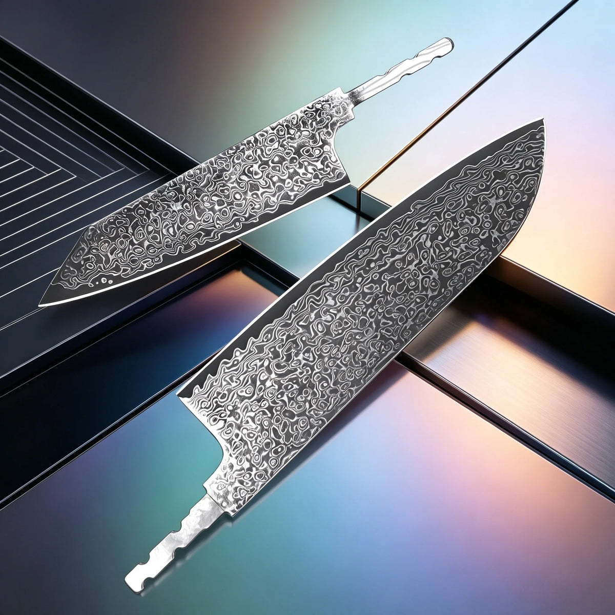 Damascus Steel Blade Blank – Hand Forged Chef & Cleaver Knife Kitchen Knife Blank Axl
