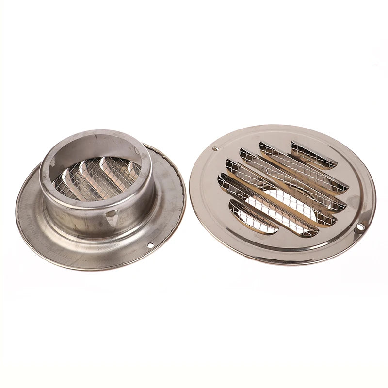 Round Stainless Steel Air Vent Grille | 70–150MM Wall Duct Cover Vent Grille Cover Axl