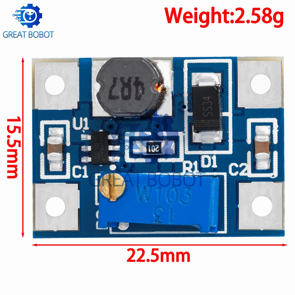 SX1308 DC-DC Step-Up Boost Converter Module 2A Adjustable Boost Converter Module Axl