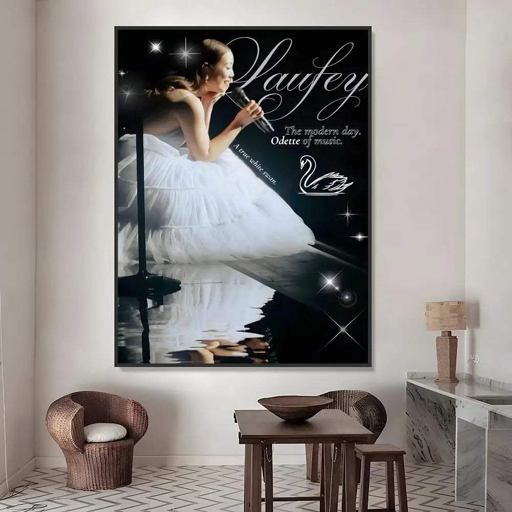 Laufey Poster Waterproof PVC Stickers – Wall Décor & Gift Wall Decor Stickers Axl White01 15X20cmNoframe