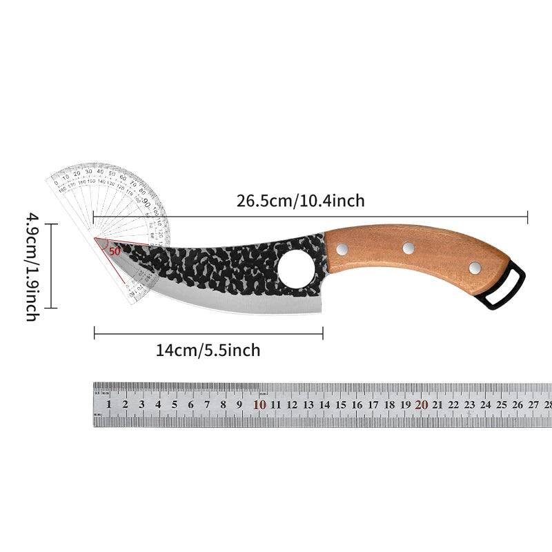 SHENJIU Forged Stainless Steel Chef Boning Knife – 14cm Blade Kitchen Chef Knife Axl