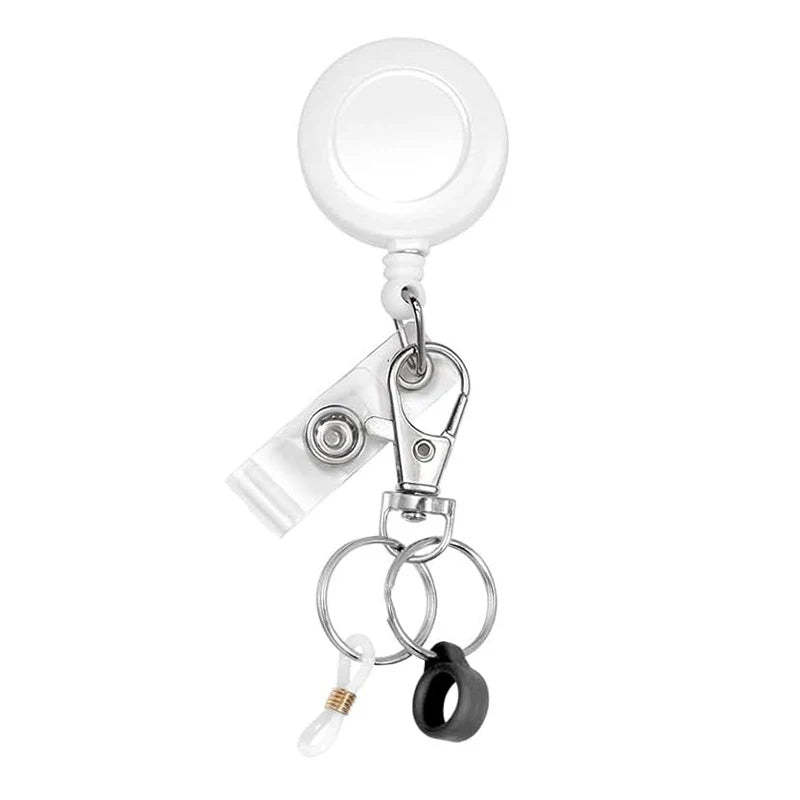 Retractable Badge Reel Keychain with Pen Holder & ID Clip Badge Reel Keychain Axl A1