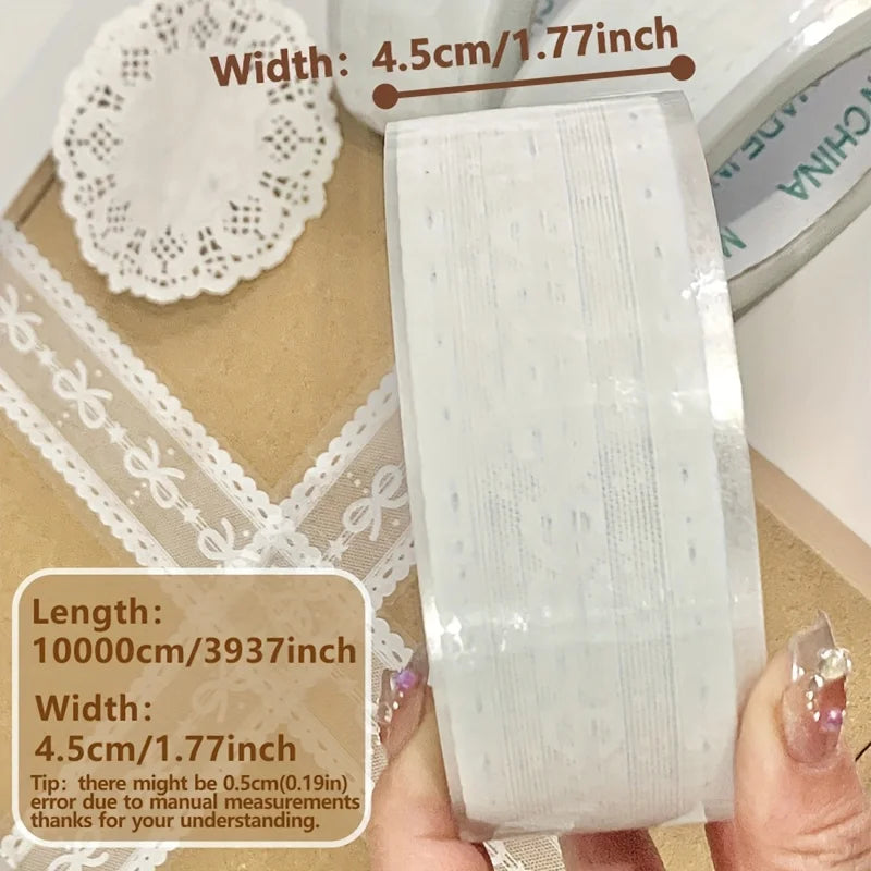 Elegant Floral Decorative Transparent Tape – Gift Wrapping Decorative Tape Axl