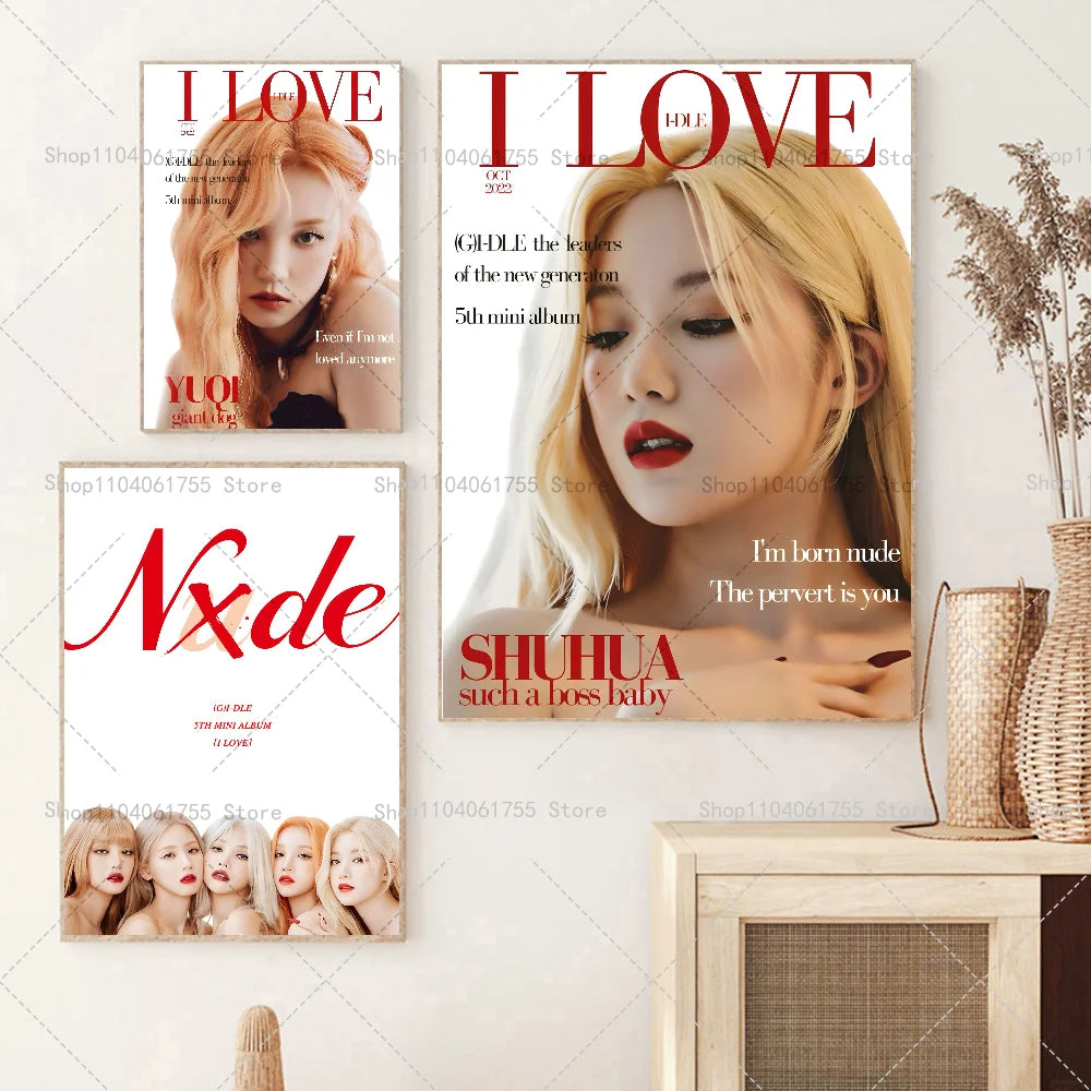 Gidle Nxde Wall Poster – Self-Adhesive Waterproof Art Sticker Wall Art Poster Axl
