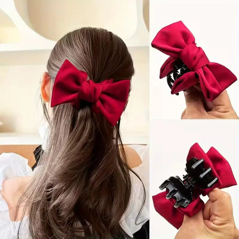 Women's Bow Hair Claw Clip – Elegant Grab Clip for Updos Hair Claw Clip Axl
