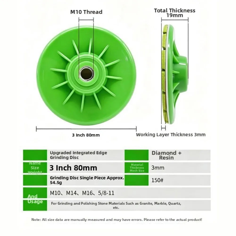 3" Diamond Resin Edge Grinding Disc – Stone, Marble & Tile Edge Grinding Disc Axl