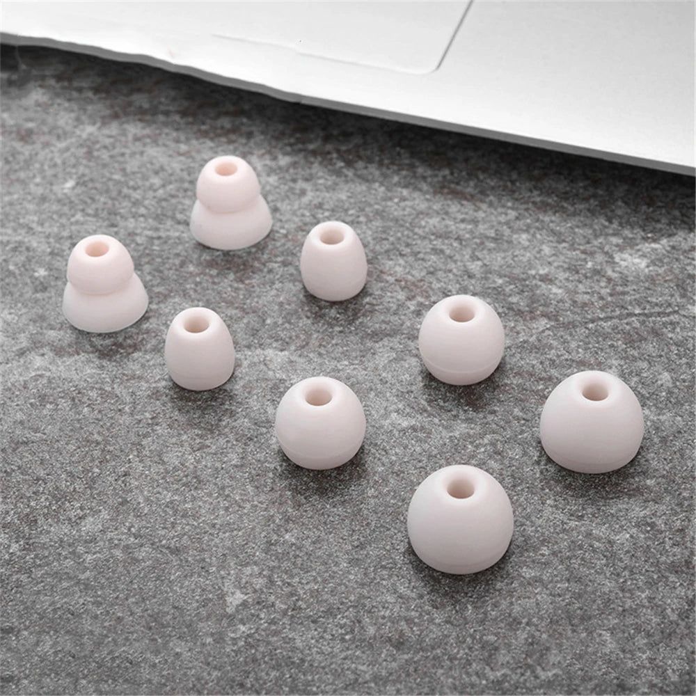Silicone Ear Tips for Beats Flex, Beats X & Powerbeats Pro 4 Pairs Earphone Ear Tips Axl WHITE