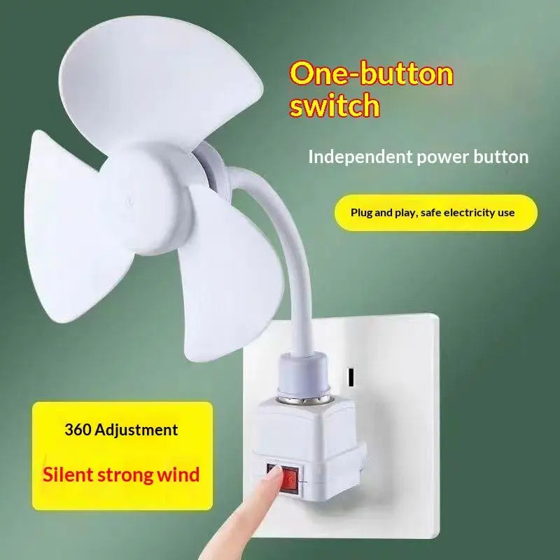 360° Gooseneck Desk Fan – Plug-In Socket Fan with Switch Plug-In Desk Fan Axl