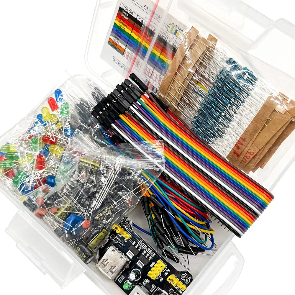 400-Hole Breadboard Starter Kit for Arduino UNO R3 – LED & Wires Electronics Starter Kit Axl