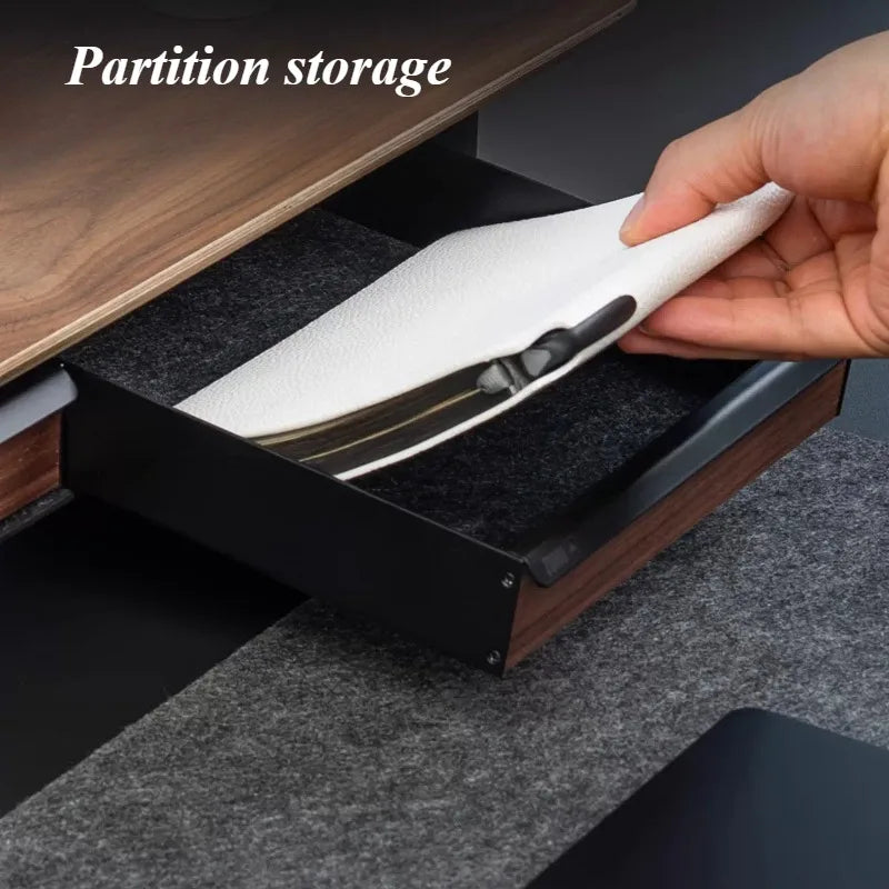 Wooden Desktop Storage Box – Modern Office Organizer Tray Desktop Storage Organizer Axl