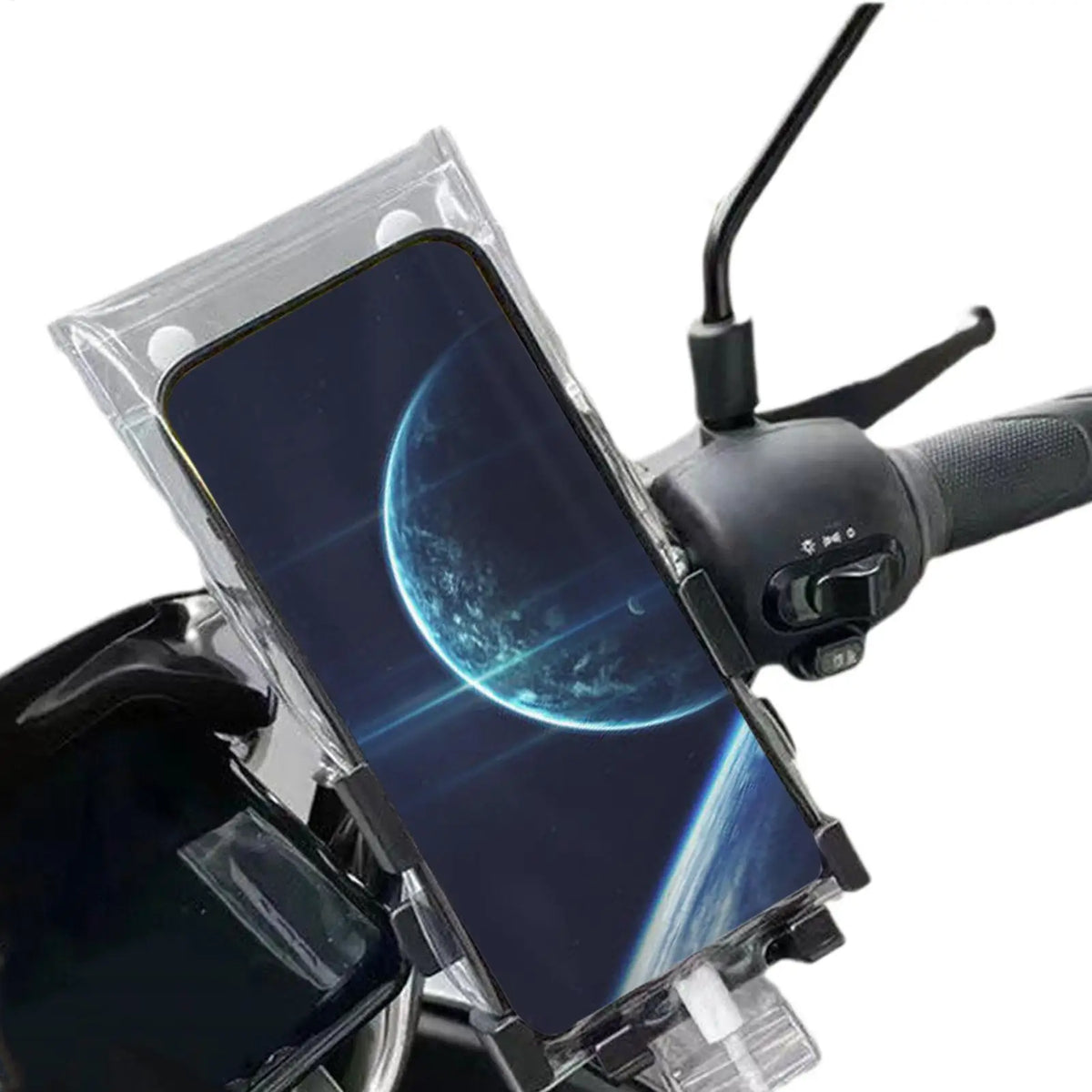 Motorcycle Waterproof Phone Bag – Handlebar Mount, Touch Screen Motorcycle Phone Holder Axl