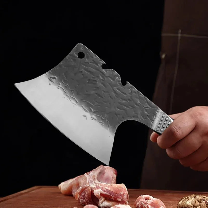Hand Forged Stainless Steel Meat Cleaver | BBQ Butcher Knife Meat Cleaver Knife Axl