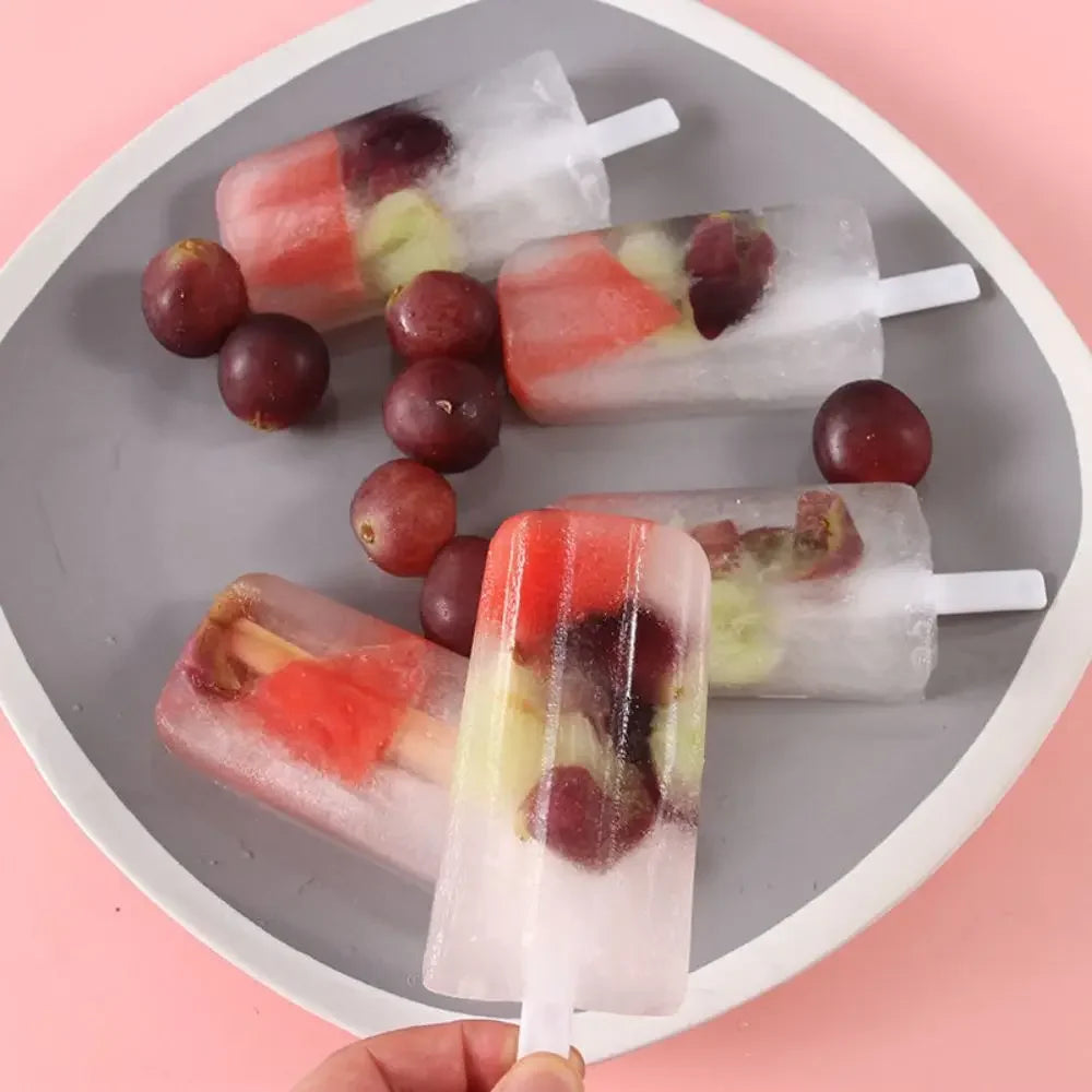4-Link Popsicle Mold with Lid – Homemade Ice Cream & Ice Lolly Popsicle Mold Axl