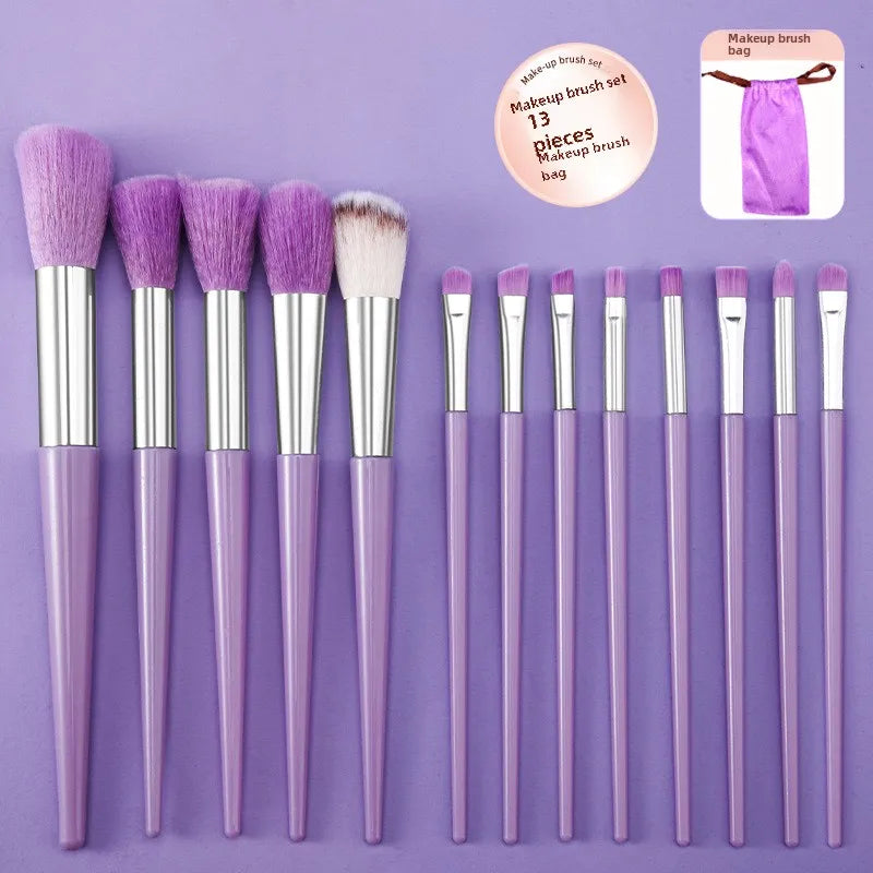 Professional Makeup Brush Set – Contour, Highlight & Eye Shadow Makeup Brush Set Axl 13 purple - cloth ba