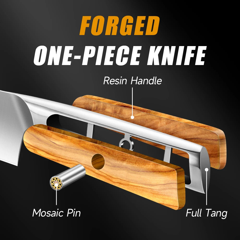 Sunnecko 6-Piece Kitchen Knife Set – Stainless Steel Chef Knives Kitchen Knife Set Axl