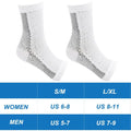 Toeless Compression Ankle Socks – Arch & Heel Support Compression Socks Axl White L