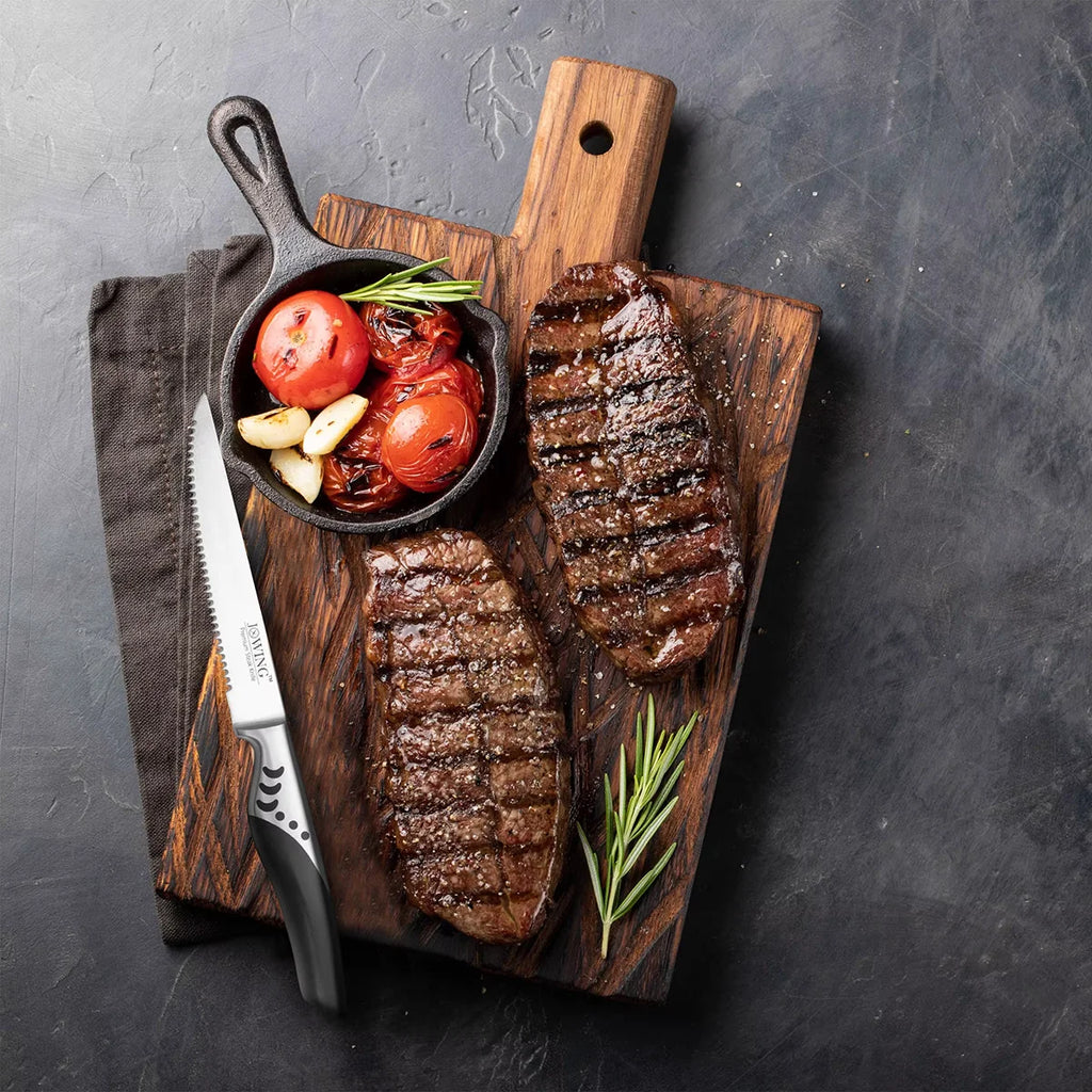 Steak Knife Set | 1.4116 German Steel Serrated Dinner Knives Steak Knife Set Axl