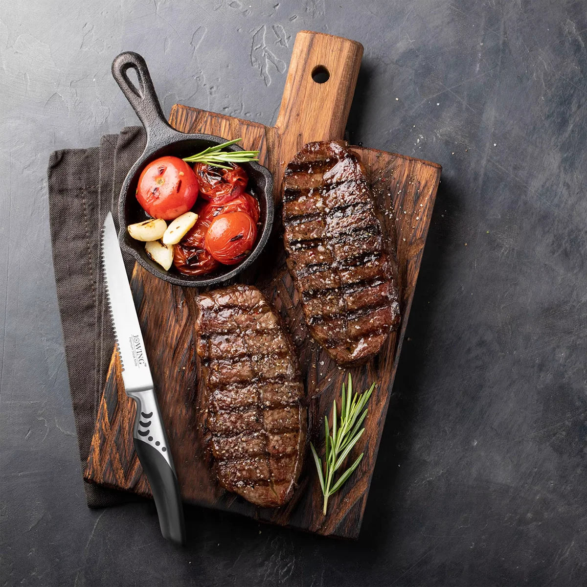 Steak Knife Set | 1.4116 German Steel Serrated Dinner Knives Steak Knife Set Axl