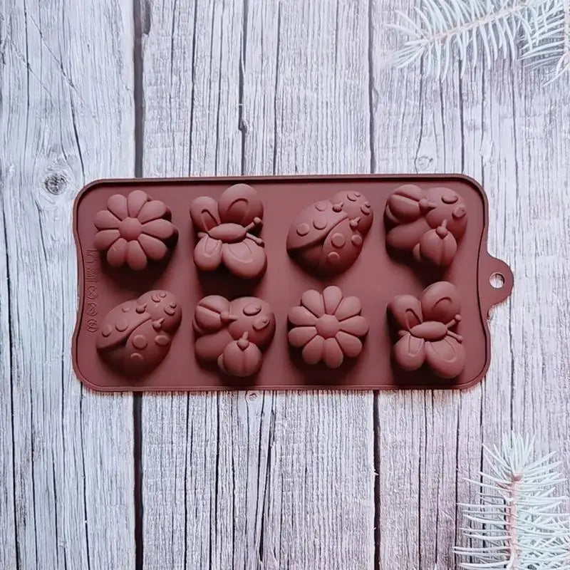8-Pc Butterfly Insect Silicone Chocolate & Cake Mold Set Silicone Baking Mold Axl A1