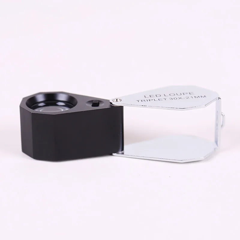 Pocket Foldable Jewellers Magnifying Glass – Coins, Stamps & Gems Jewellers Magnifier Loupe Axl