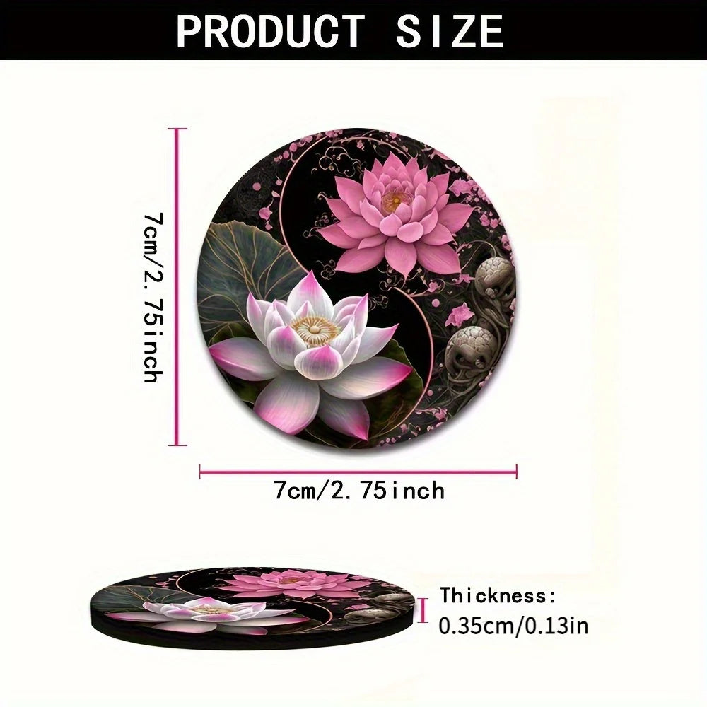 Lotus EVA Absorbent Coasters – Car, Home & Office Use Absorbent Coaster Set Axl