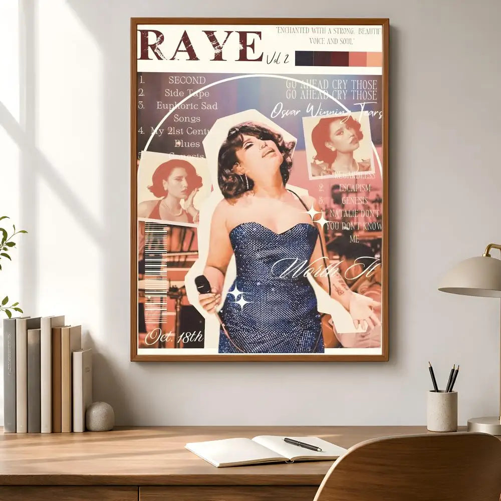 R-RAYE Singer Waterproof PVC Wall Poster – Peel & Stick HD Art Wall Art Poster Axl