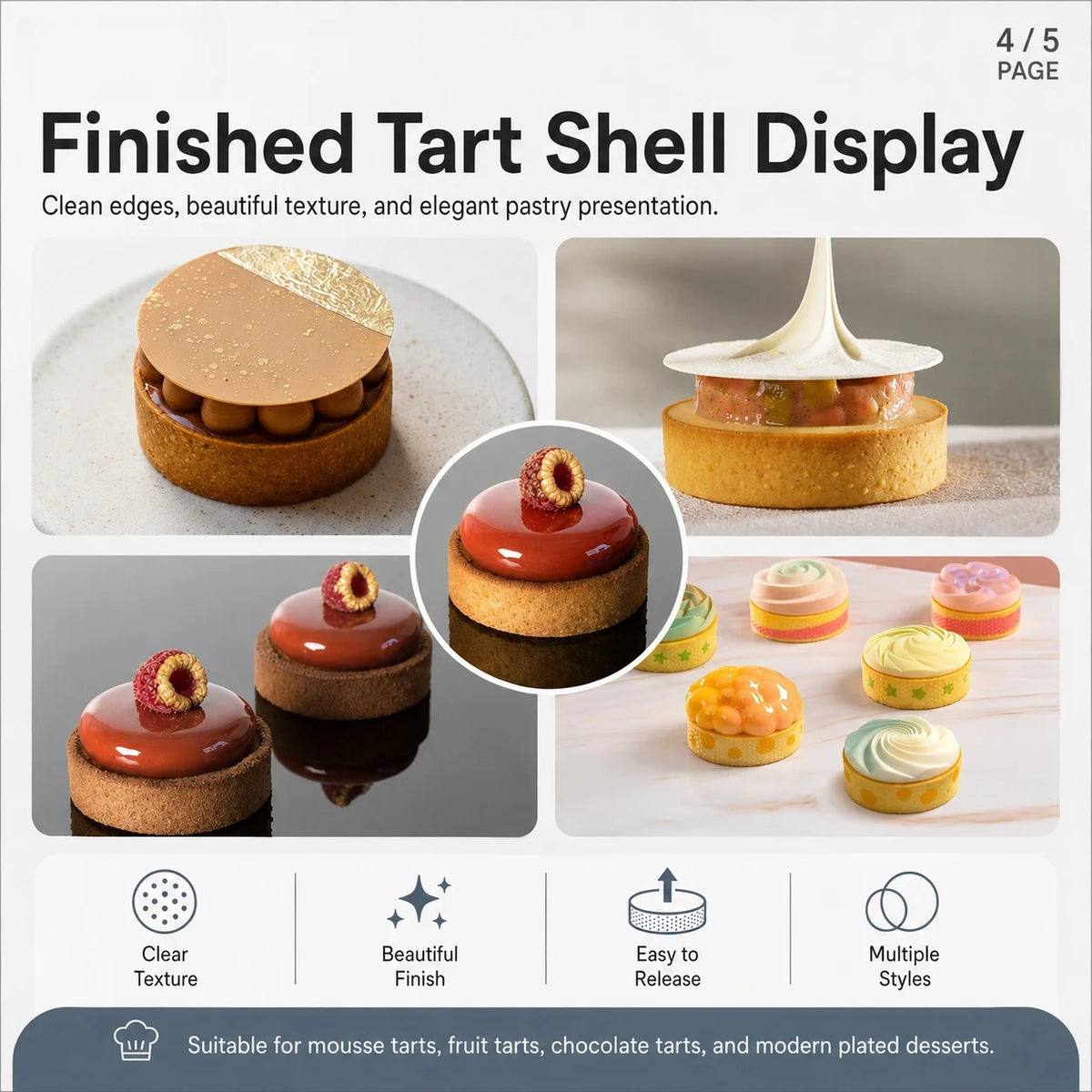 Stainless Steel Tart Ring & Mousse Cake Mold | Baking Tool Cake Mold Ring Axl