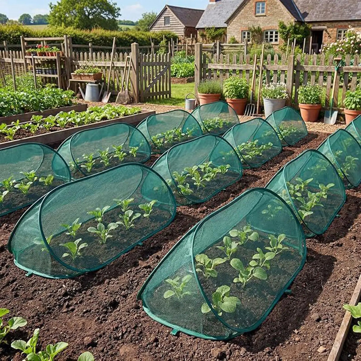 Pop-Up Garden Mesh Plant Cover | Bird & Pest Netting Dome Garden Plant Cover Axl