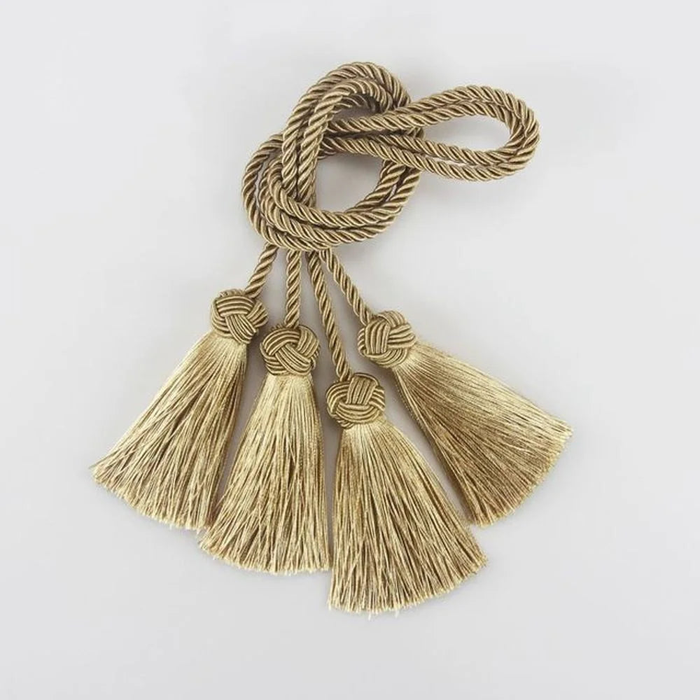 Mini Tassel Fringe Trim – DIY Craft & Curtain Tassels 1 Pair Craft Tassel Trim Axl yellow