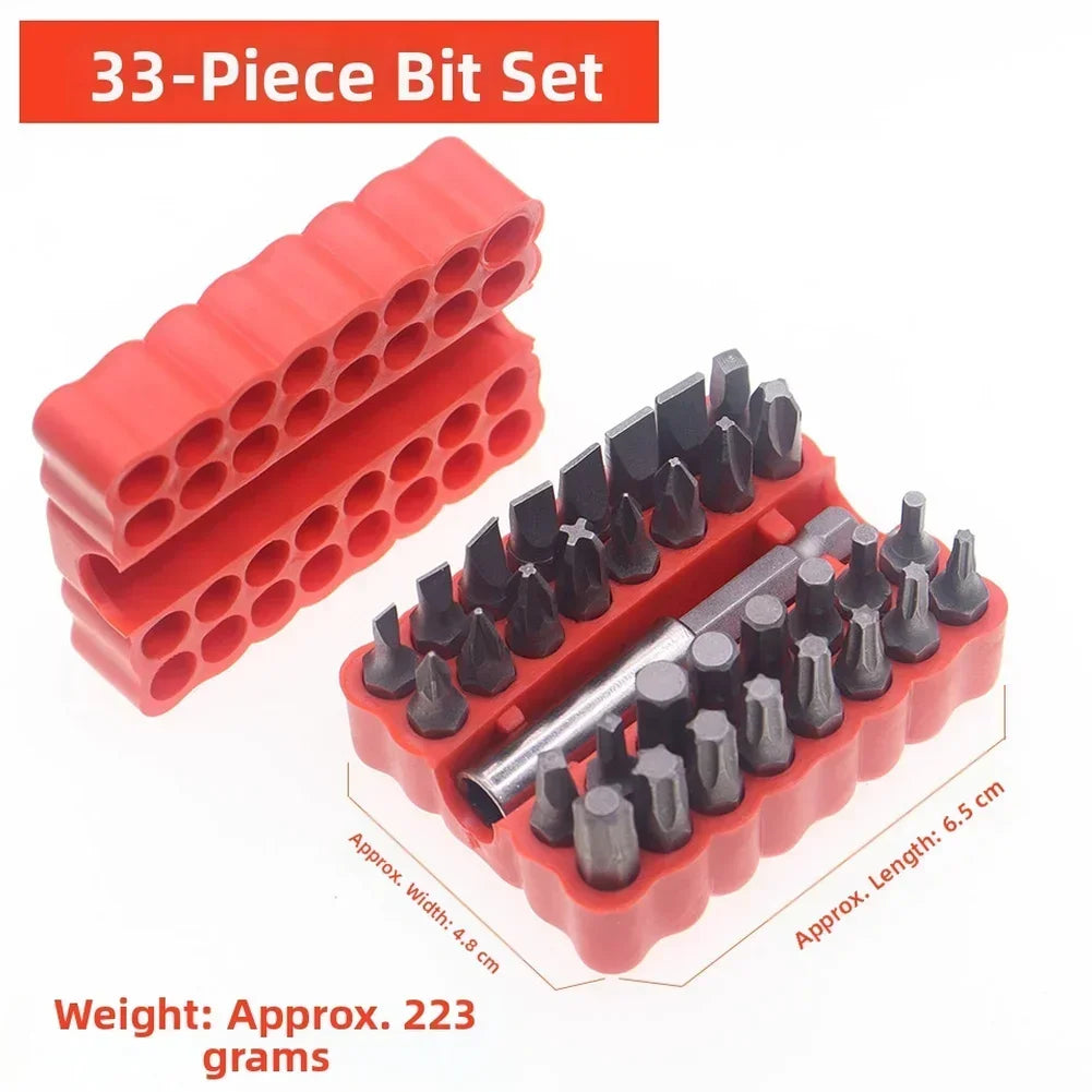 33-Piece Screwdriver Bit Set with L-Type Wrench | 1/4" Hex Screwdriver Bit Set Axl