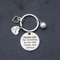 Pearl Accent Bridesmaid Keychain Gift Set – Thank You Bridesmaid Keychain Gift Axl Steel Color