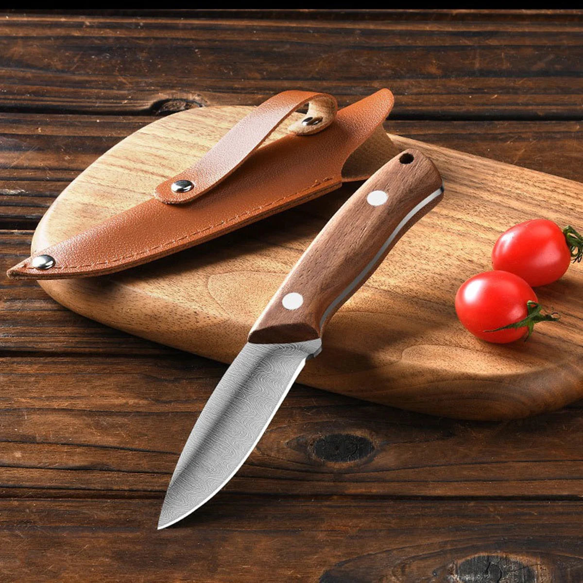 SHENJIU Wooden Handle Multi-Purpose Knife – Steak & Paring Kitchen Paring Knife Axl