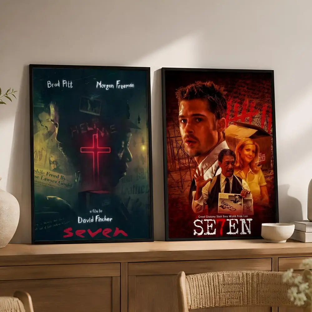 Se7en Movie Poster – Waterproof Peel & Stick PVC Wall Art Movie Wall Poster Axl